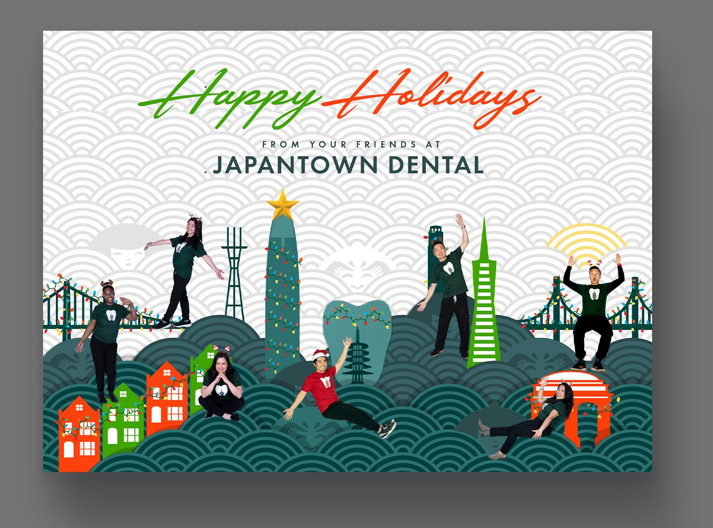 Personalized business Christmas card design