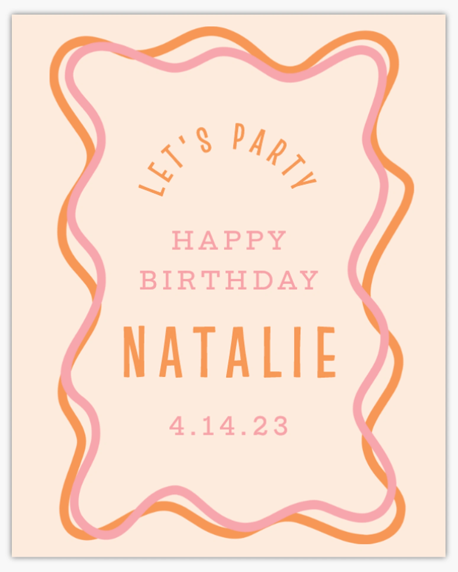 Birthday party foam board