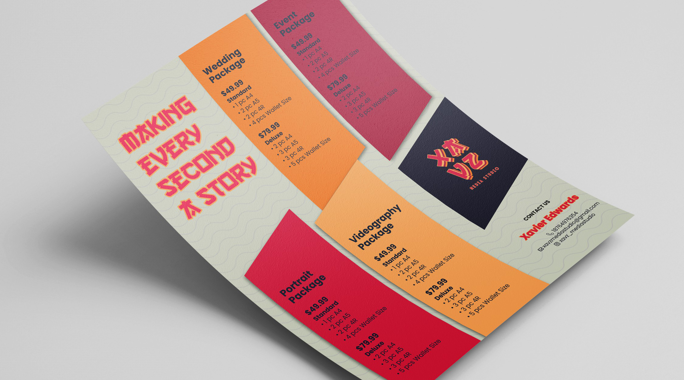 Traditional marketing flyer design