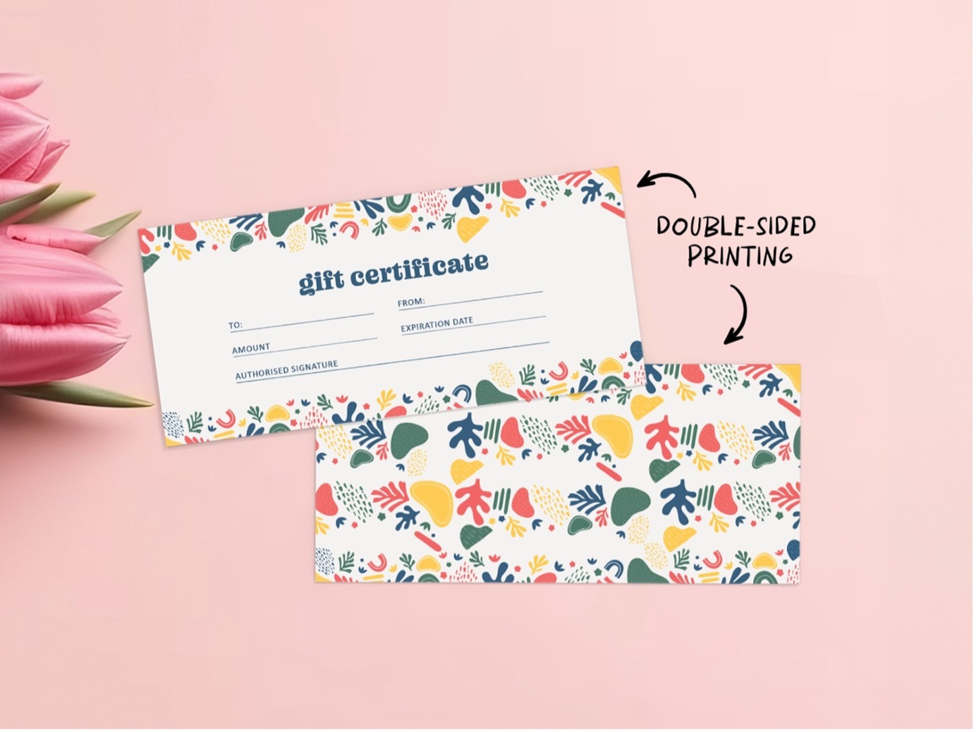 DIY double-sided gift certificate