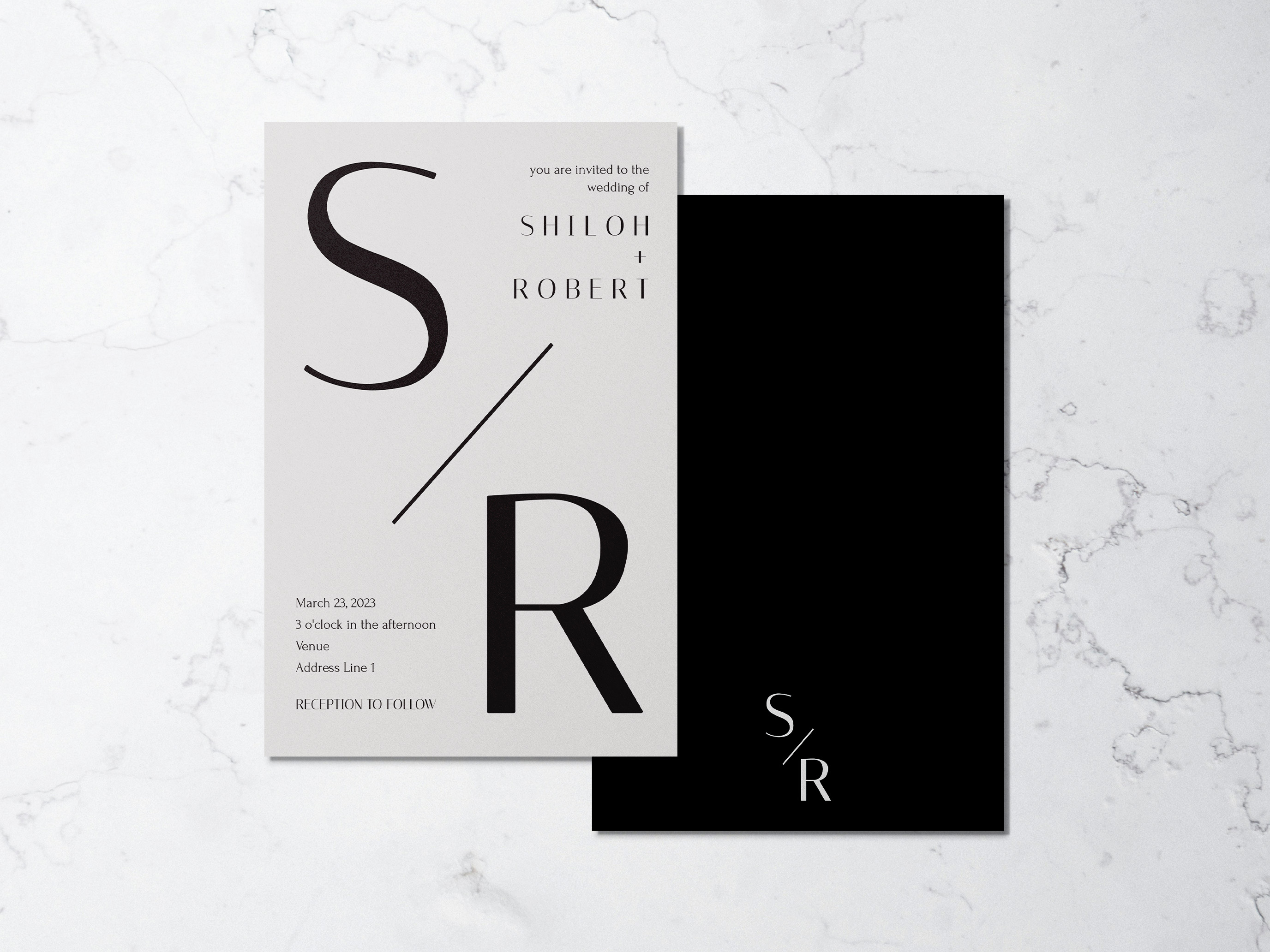 Modern wedding invitation design