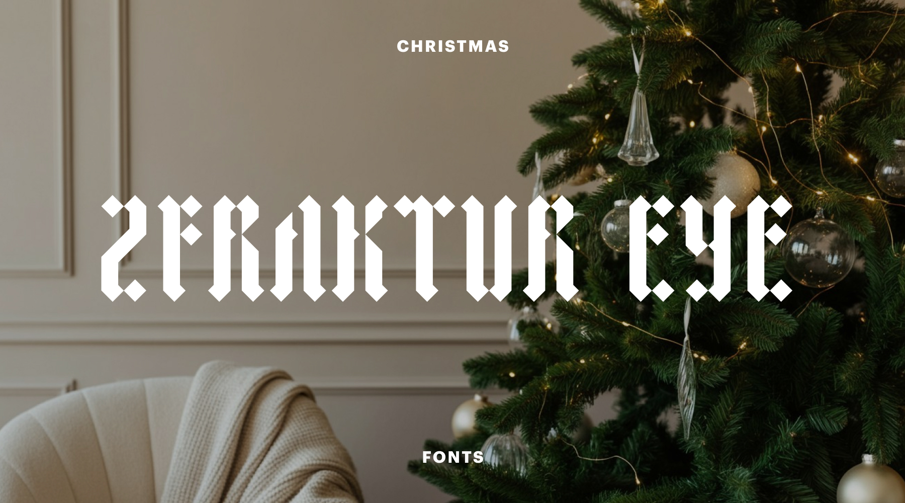 Zfraktur Eye gothic Christmas font