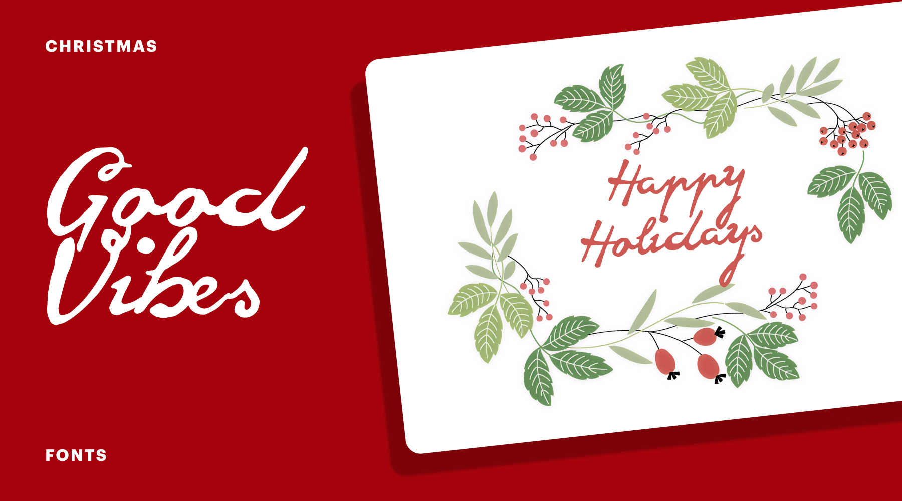 Good vibes Christmas font