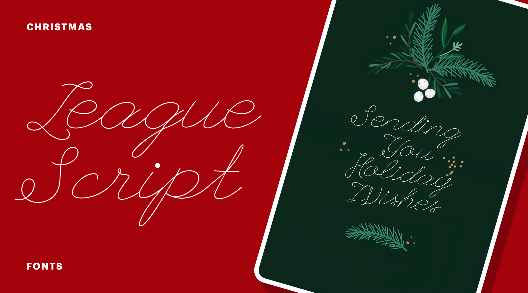 League Script Christmas font