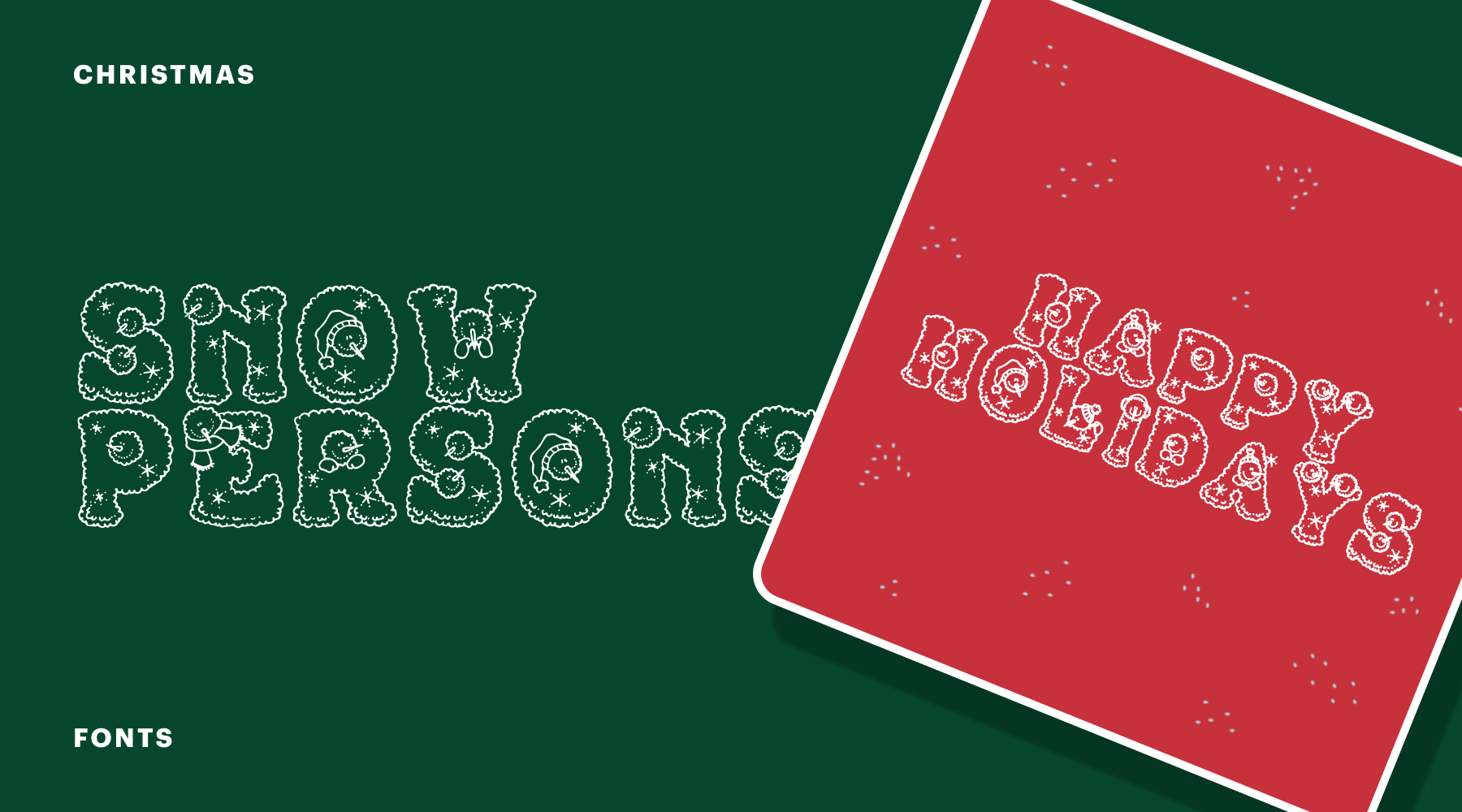 “Happy Christmas” in the Snowpersons Christmas font