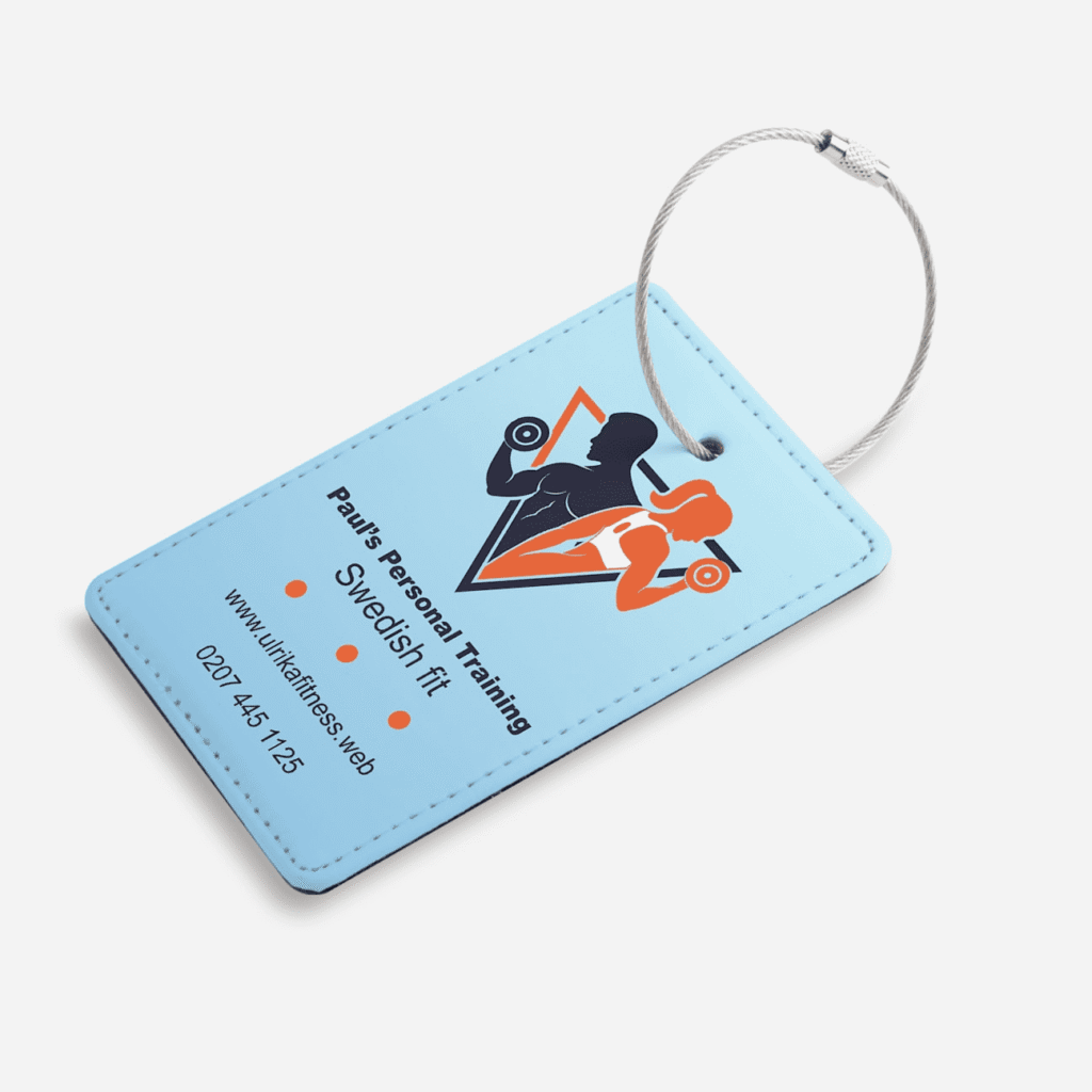 Branded luggage tag as trade show giveaways