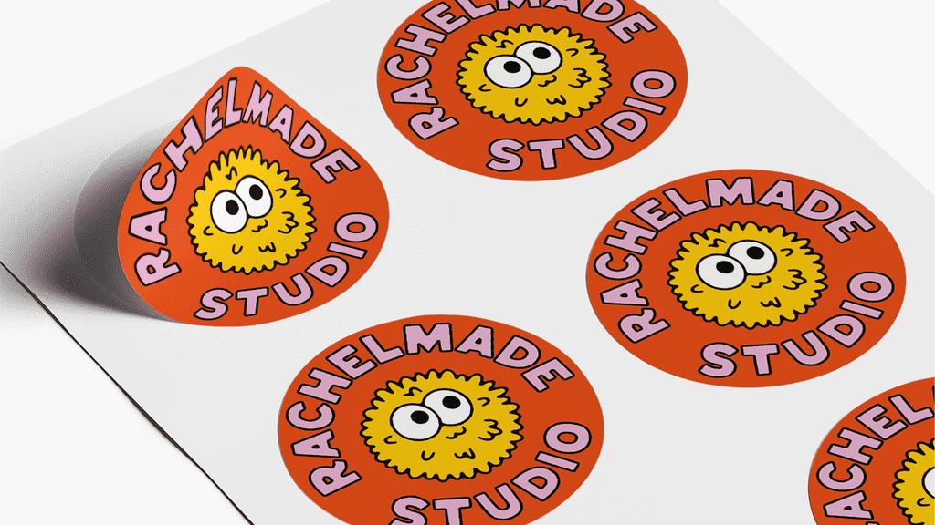 branded sticker sheet with 300 DPI for high-quality prints