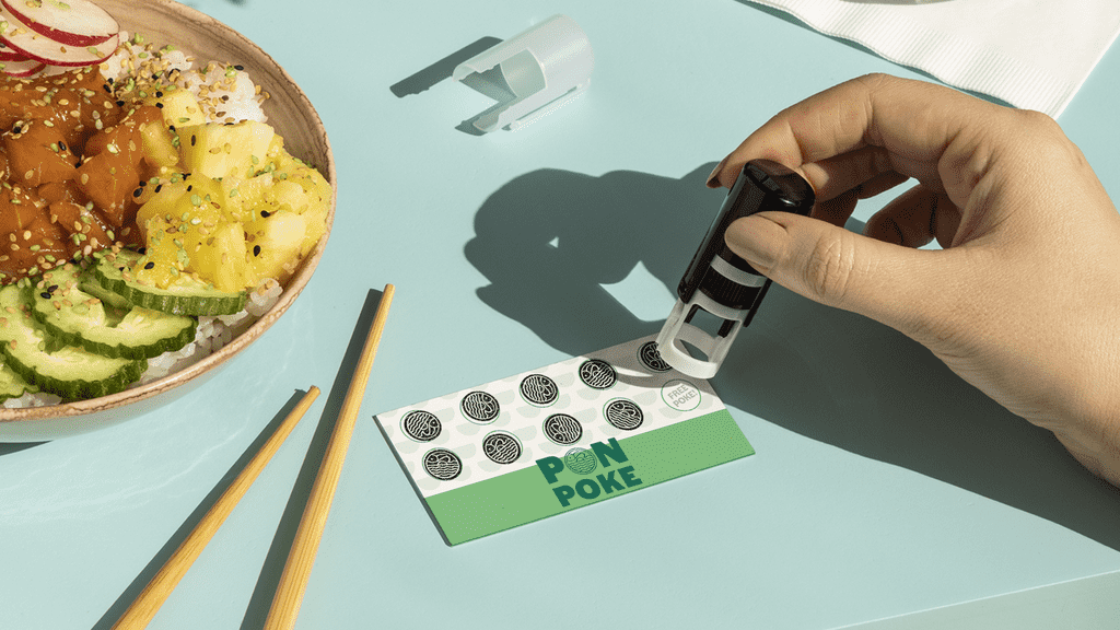 Loyalty card business cards with stamps for every visit