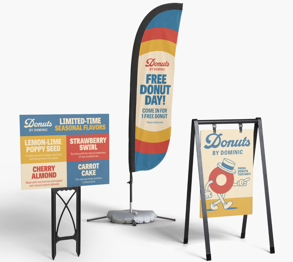 Brand fonts used on signage