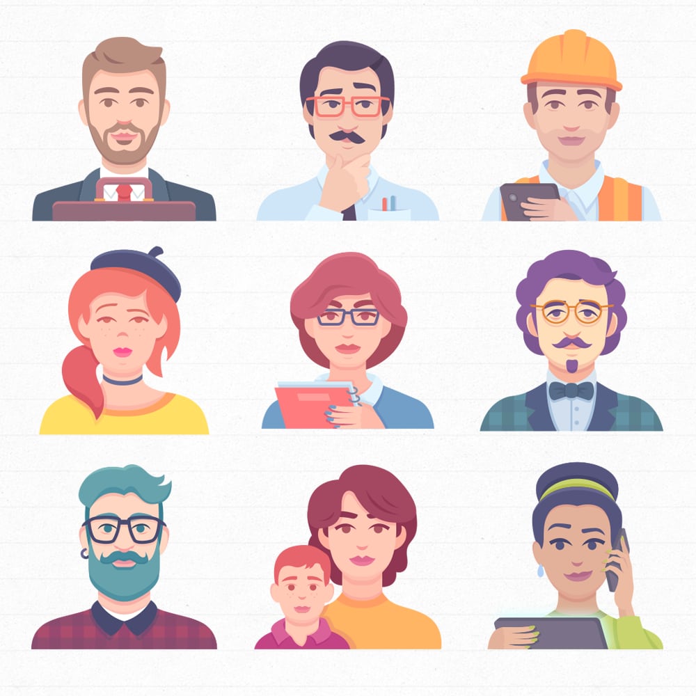 different customer characters