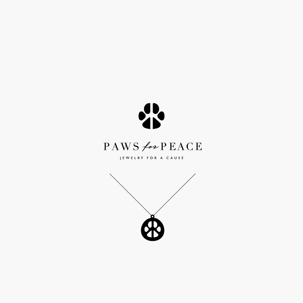 Logo design for a small business making jewellery featuring pet paw prints