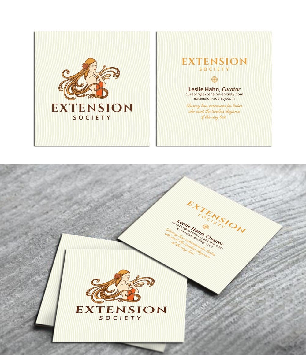 Square business card design