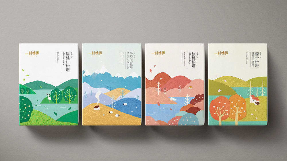 An example of the flat graphics packaging design trend 2024