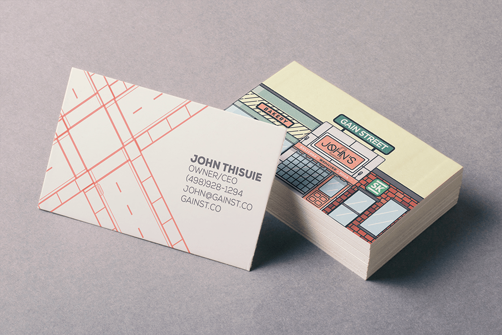 Flower watercolor business card.