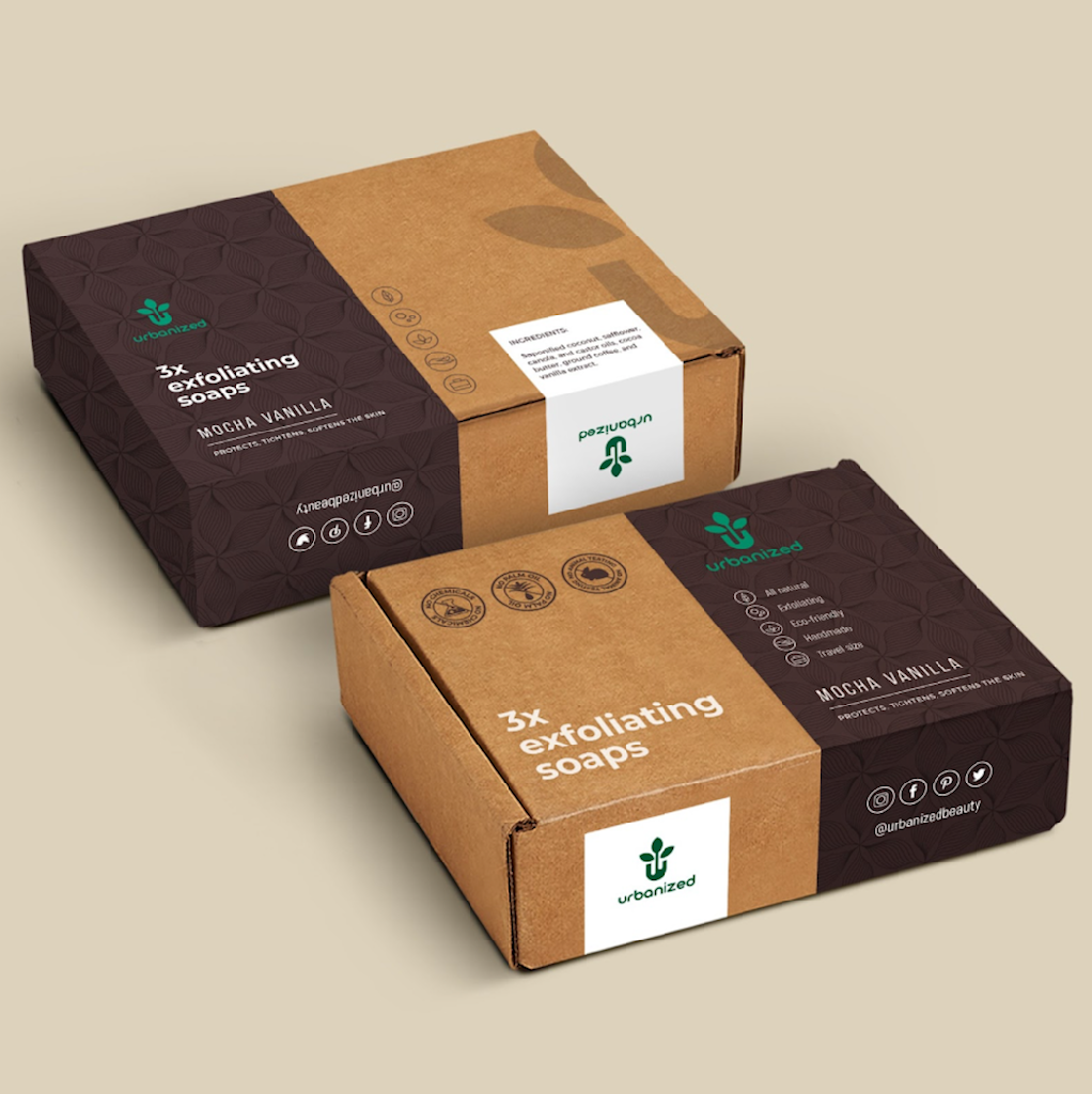 Climate friendly sticker compliments brand values on cardboard packaging
