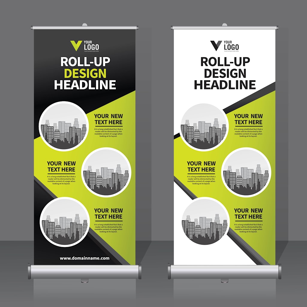 Retractable banner design template.