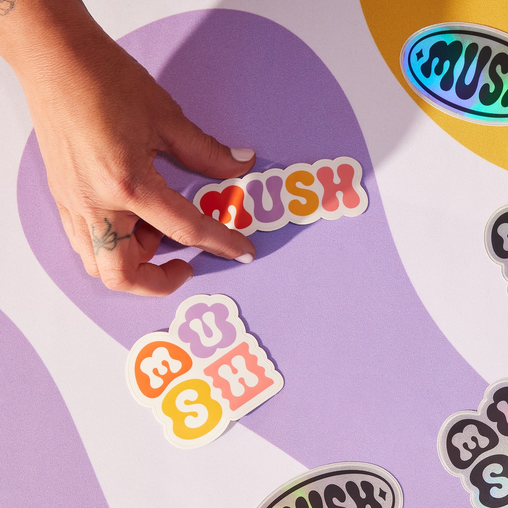 custom sticker design for promotional products to hand out at an event