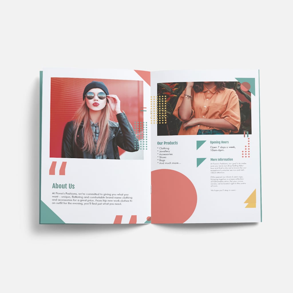 An example of a booklet design that balances text and visuals