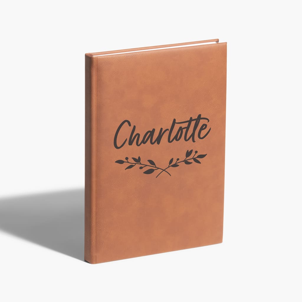 50th birthday gift idea: Custom journal with their name imprinted on the cover