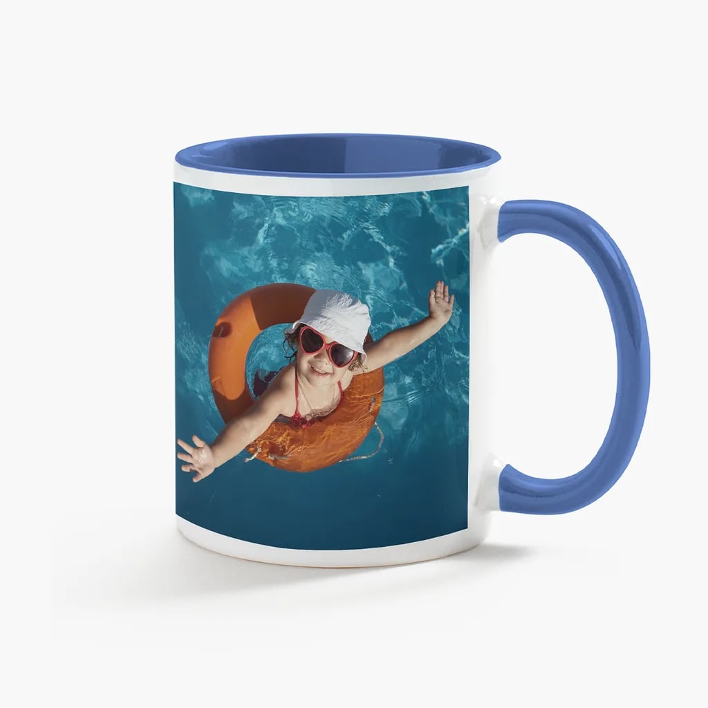 kids vacation photo mug design idea