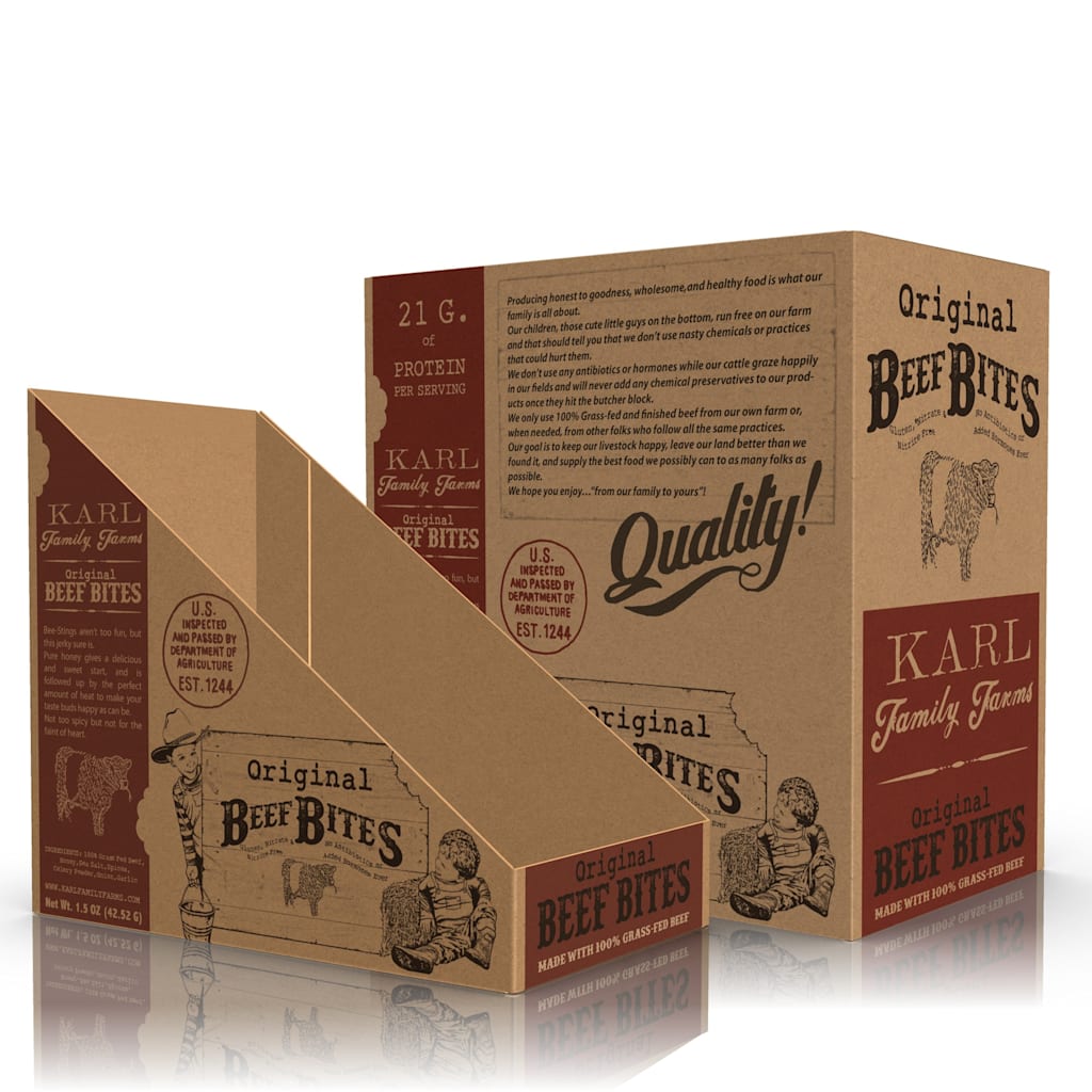 Sustainable shelf-ready packaging made with kraft cardston