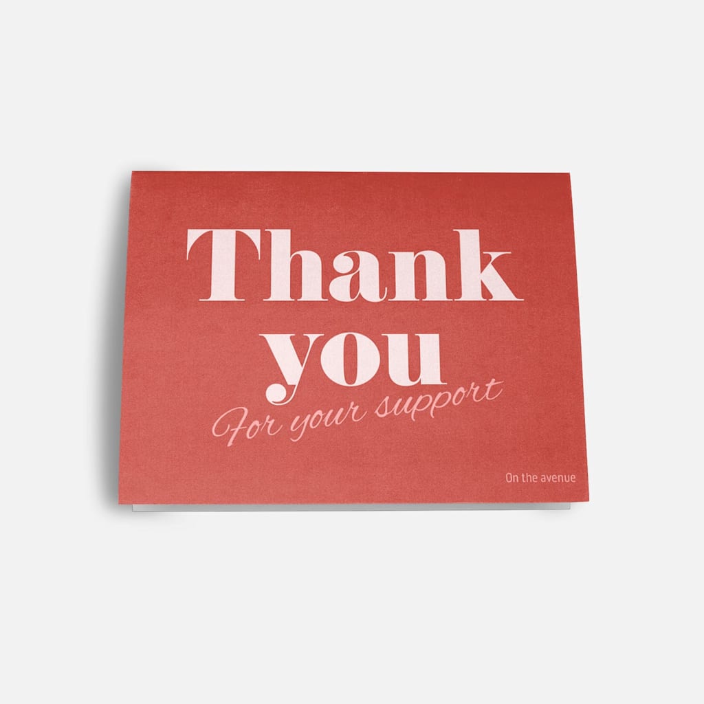 Branded holiday thank you card