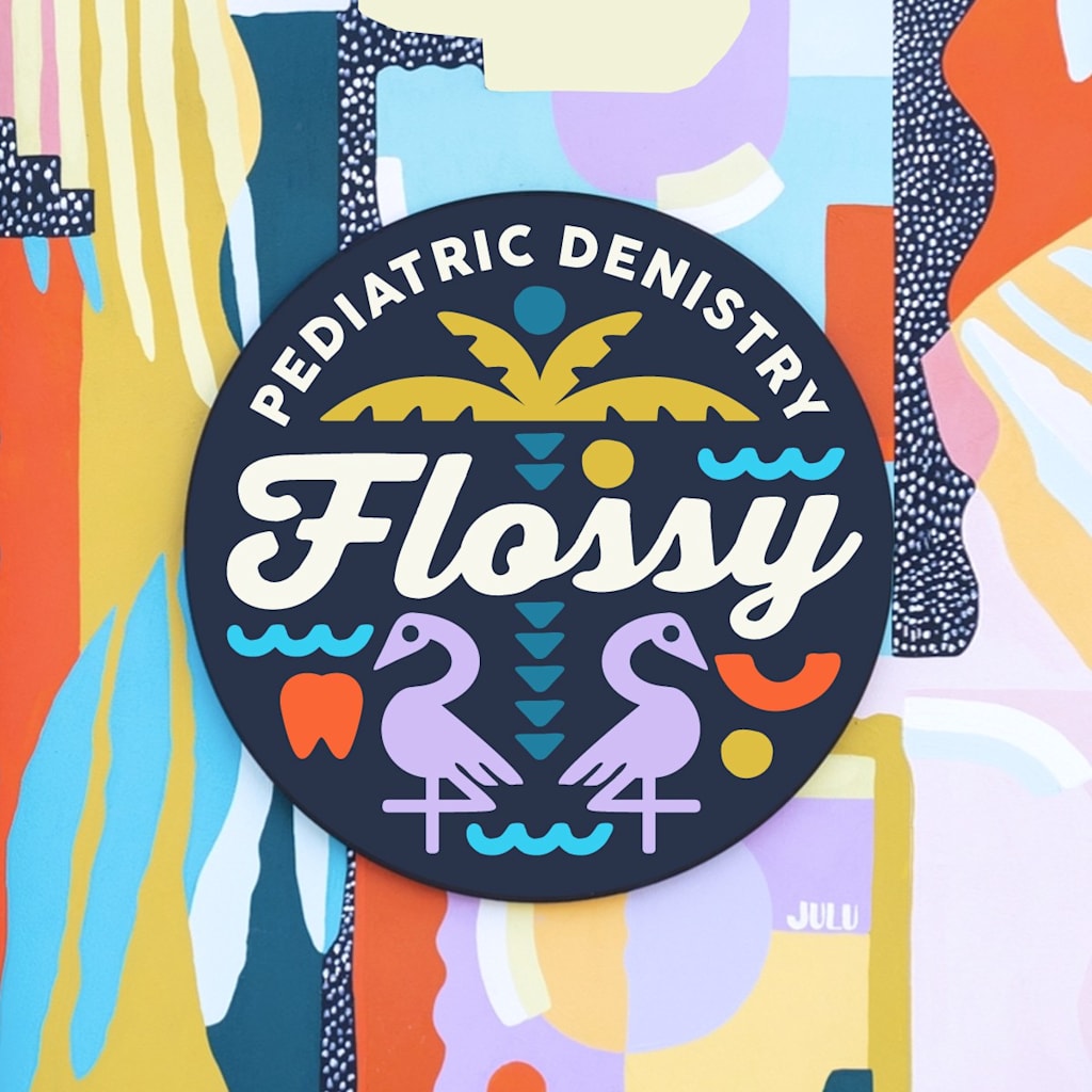 Tropical logo design for a pediatric dentistry