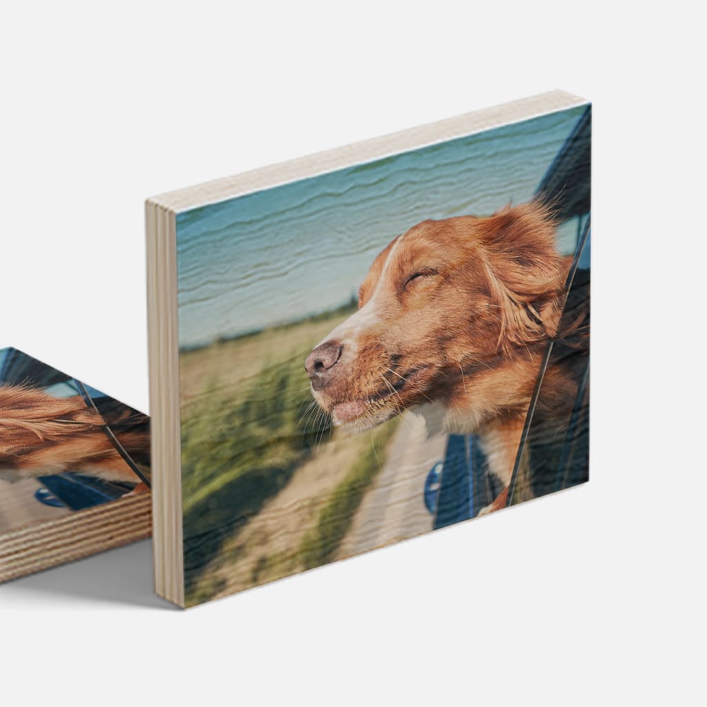 50th birthday gift idea: wood print block of their best friend, their dog