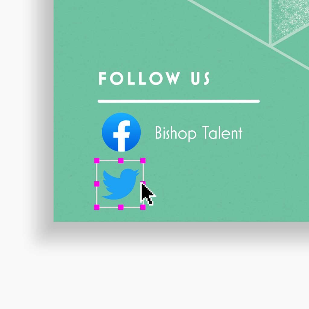 Adding Twitter logo on business cards