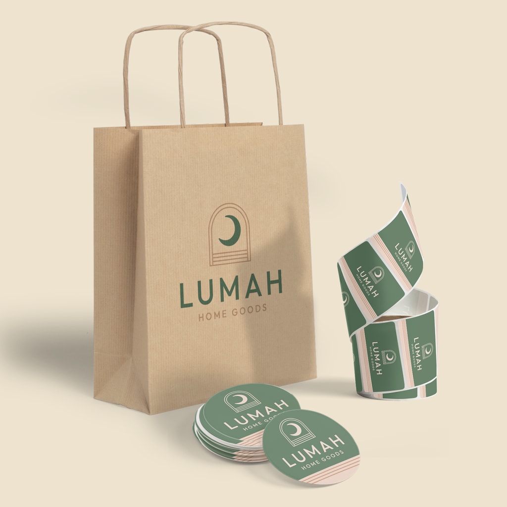 Print marketing materials: branded shopping bags