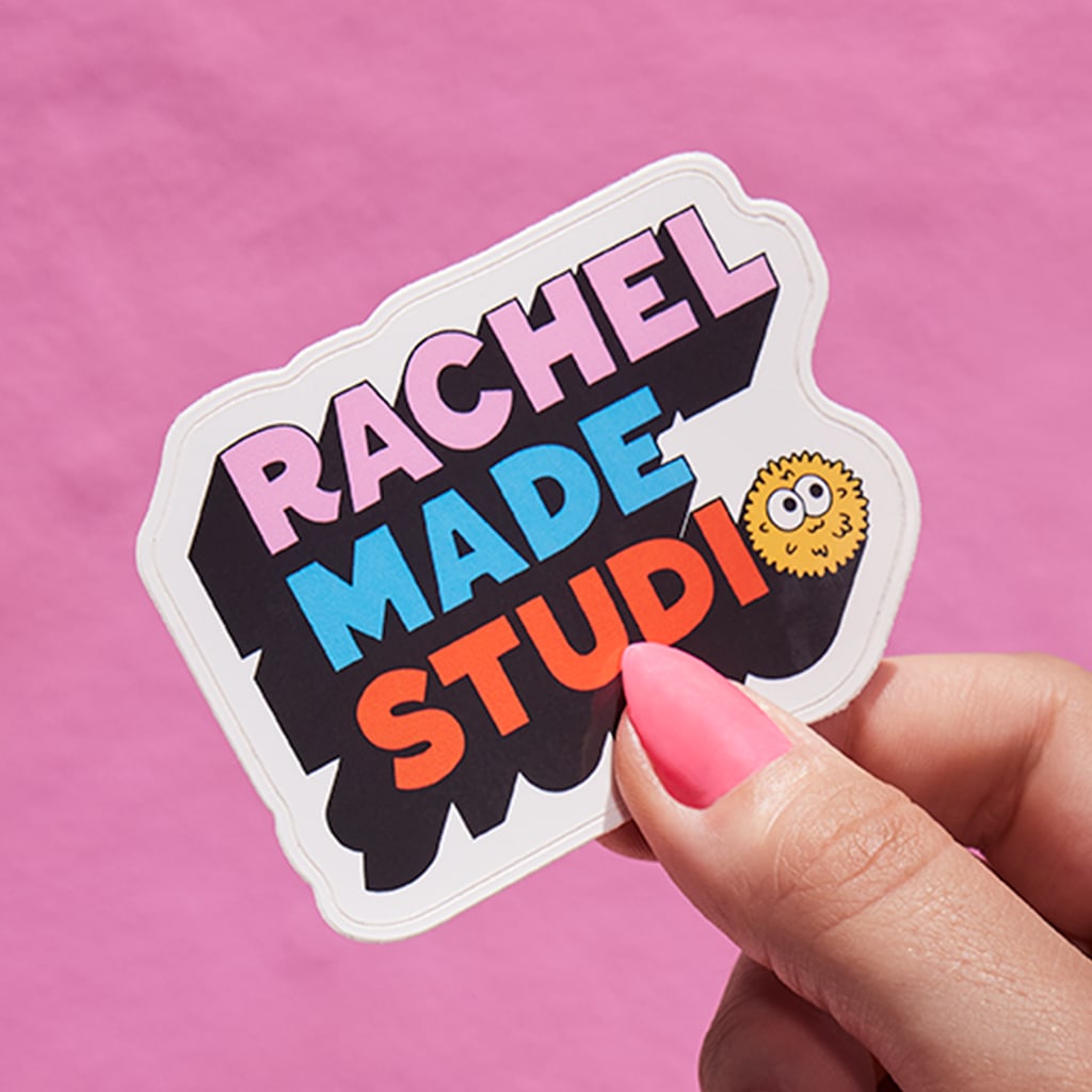 Sticker idea: bold, bright color aesthetic with a vintage feel