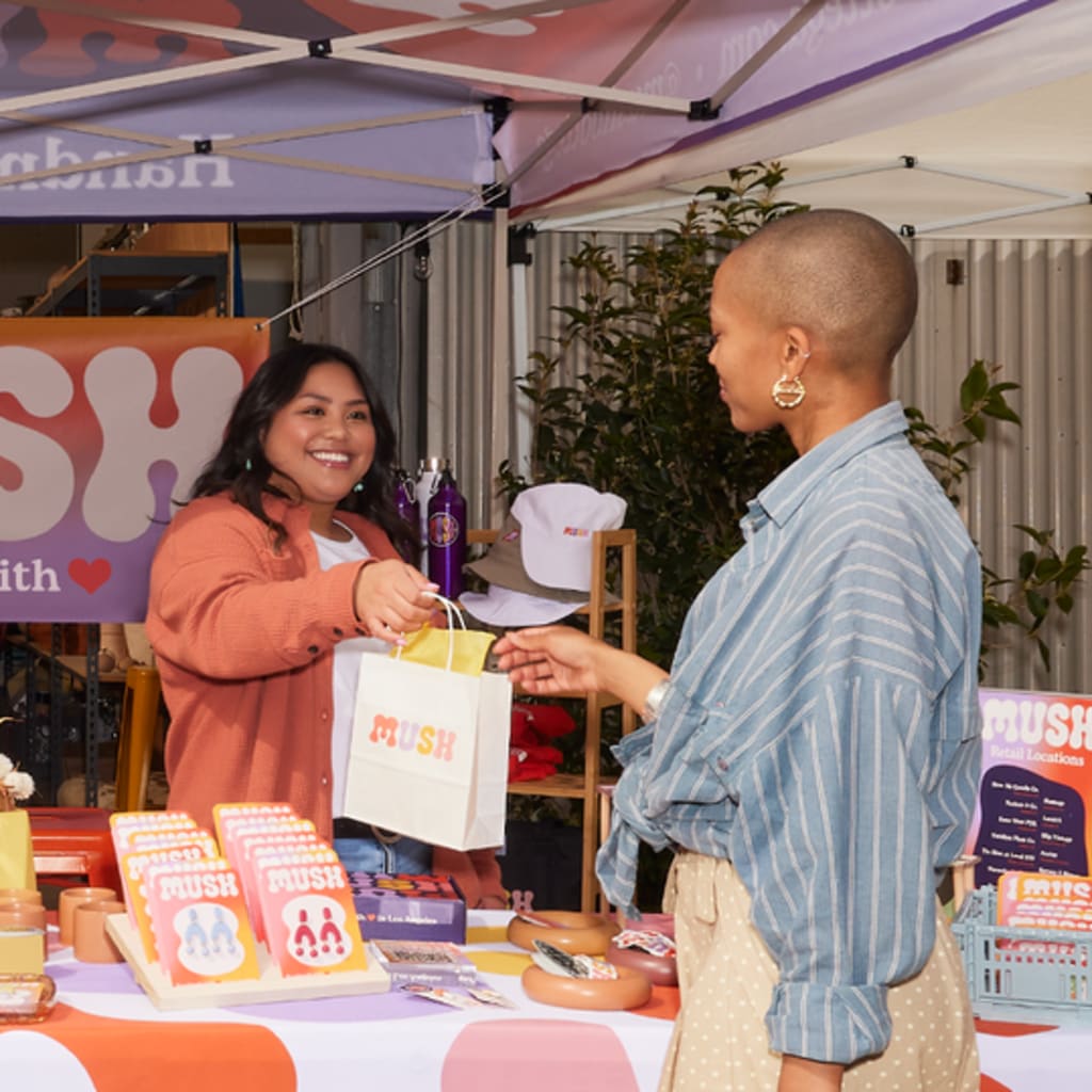 Vivid single-page butchery flyer on a white table.