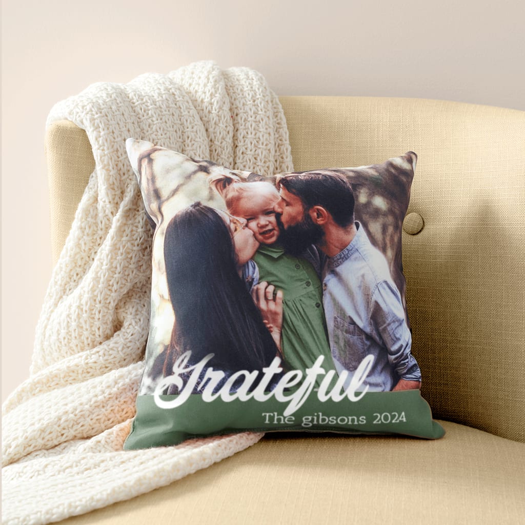 Custom photo pillows gift idea for mom