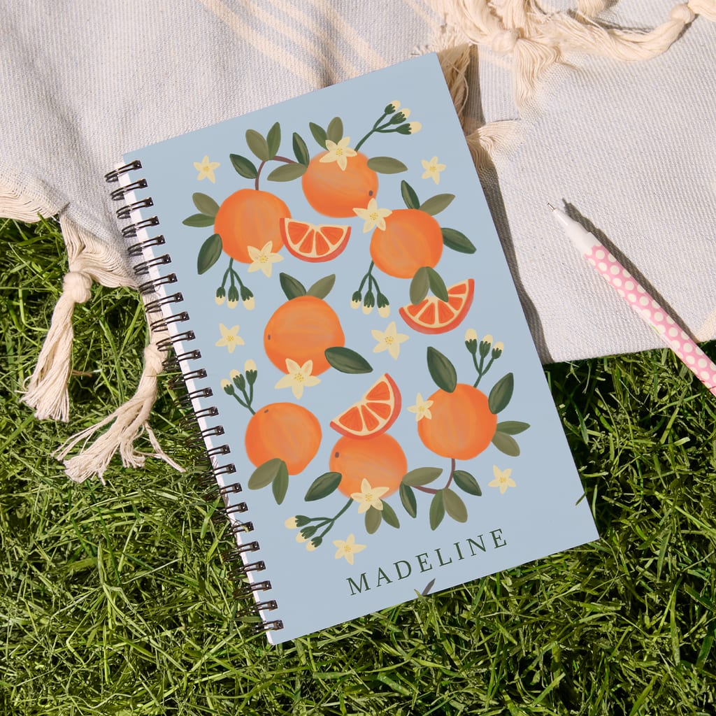 Personalized notebook as a wedding favor idea