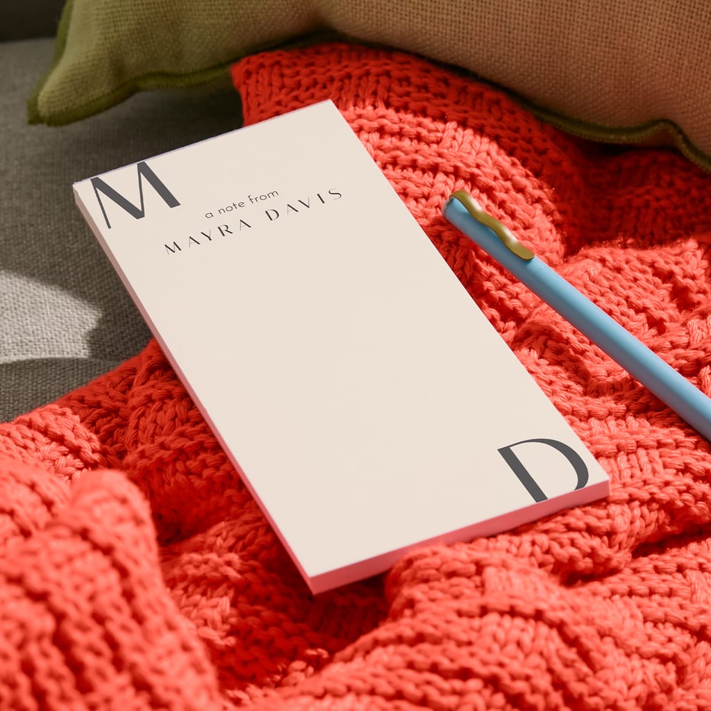 Custom notepad as a wedding favor