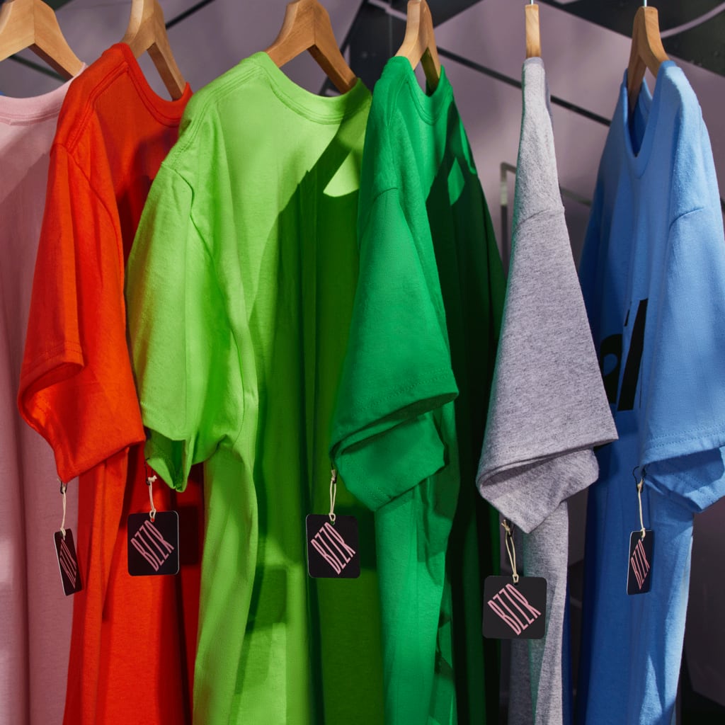 An assortment of T-shirt colors