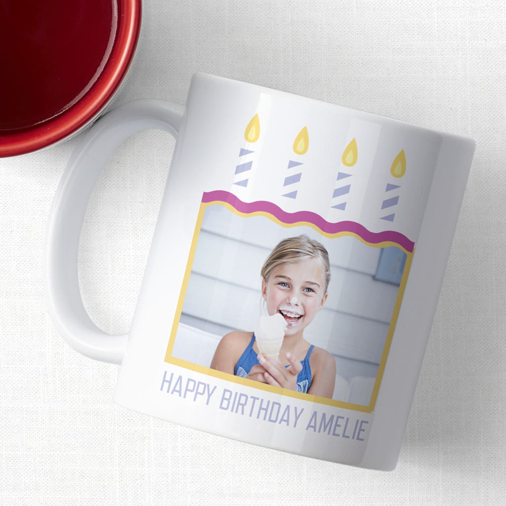 Happy birthday mug design idea