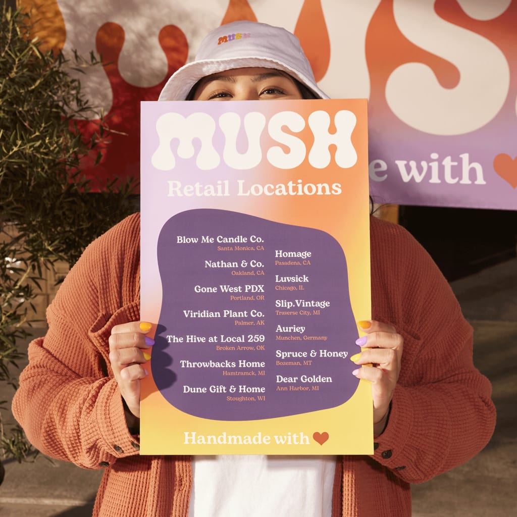 Colorful Mush brand poster