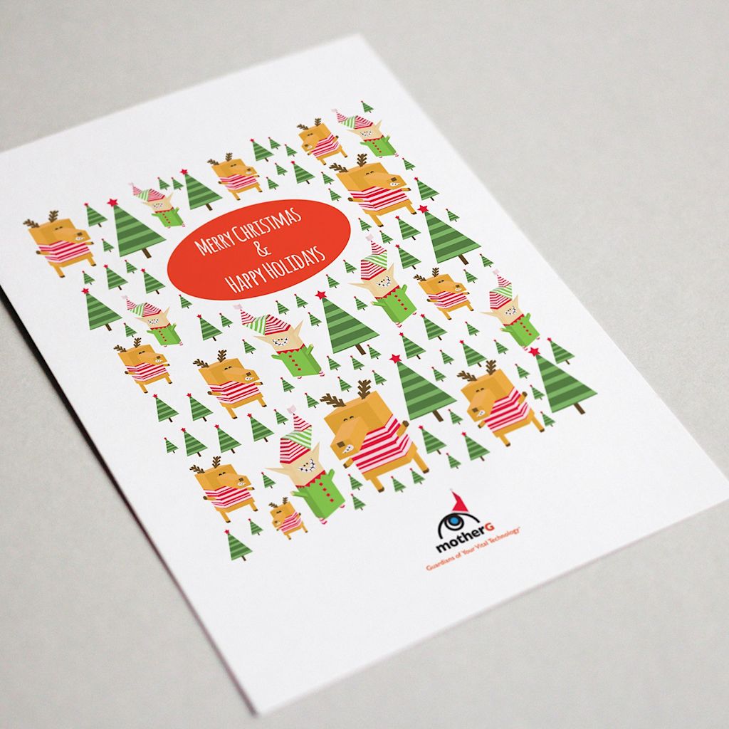 A corporate Christmas card design