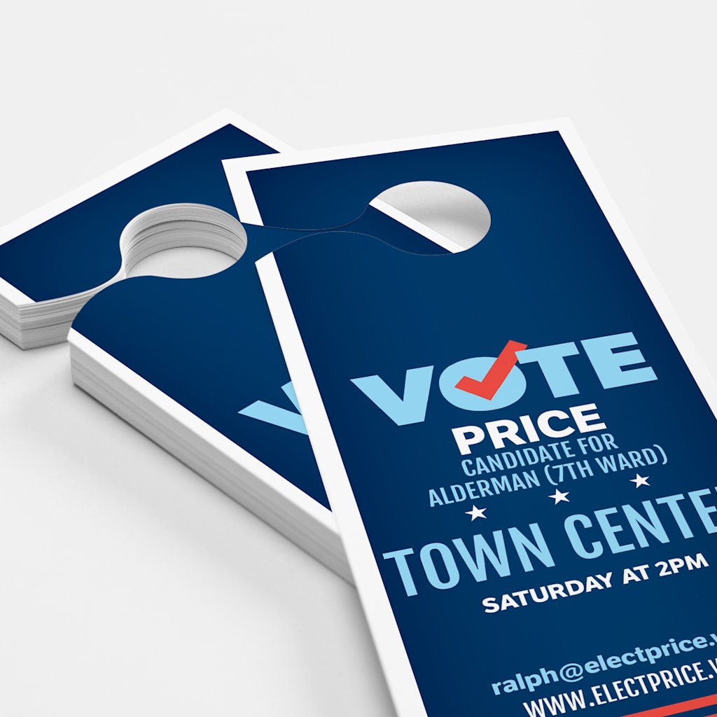 Political Door Hanger Printing  Purchase Political Campaign Door Hangers  Online at U.S. Press