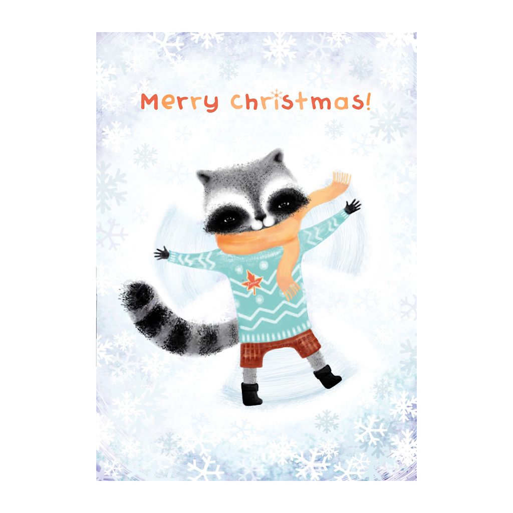 Custom holiday cards: cute animal cartoons that embrace the holiday spirit