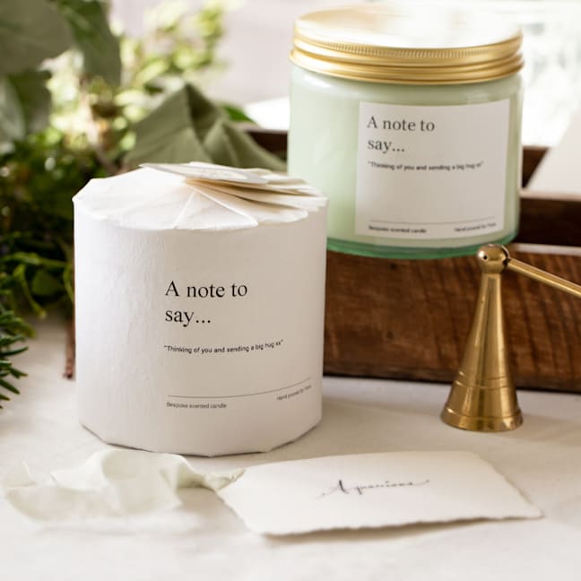 Two personalized candles