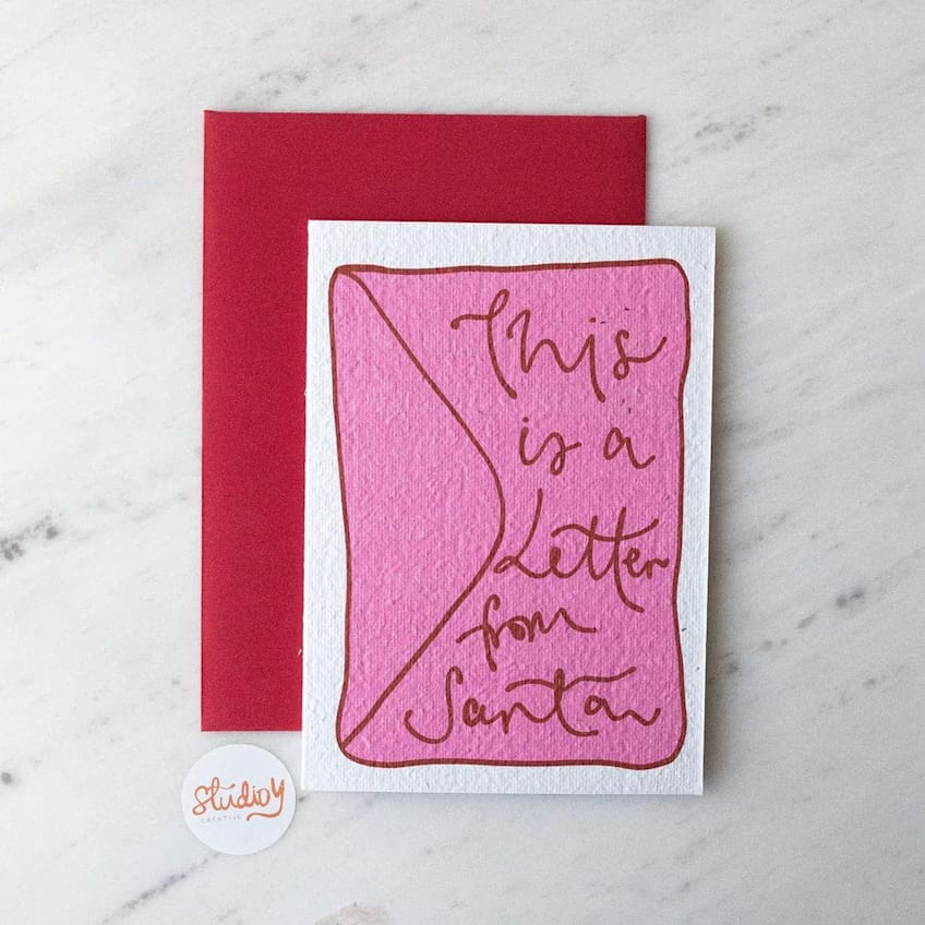 Hand-drawn calligraphy Christmas card idea.