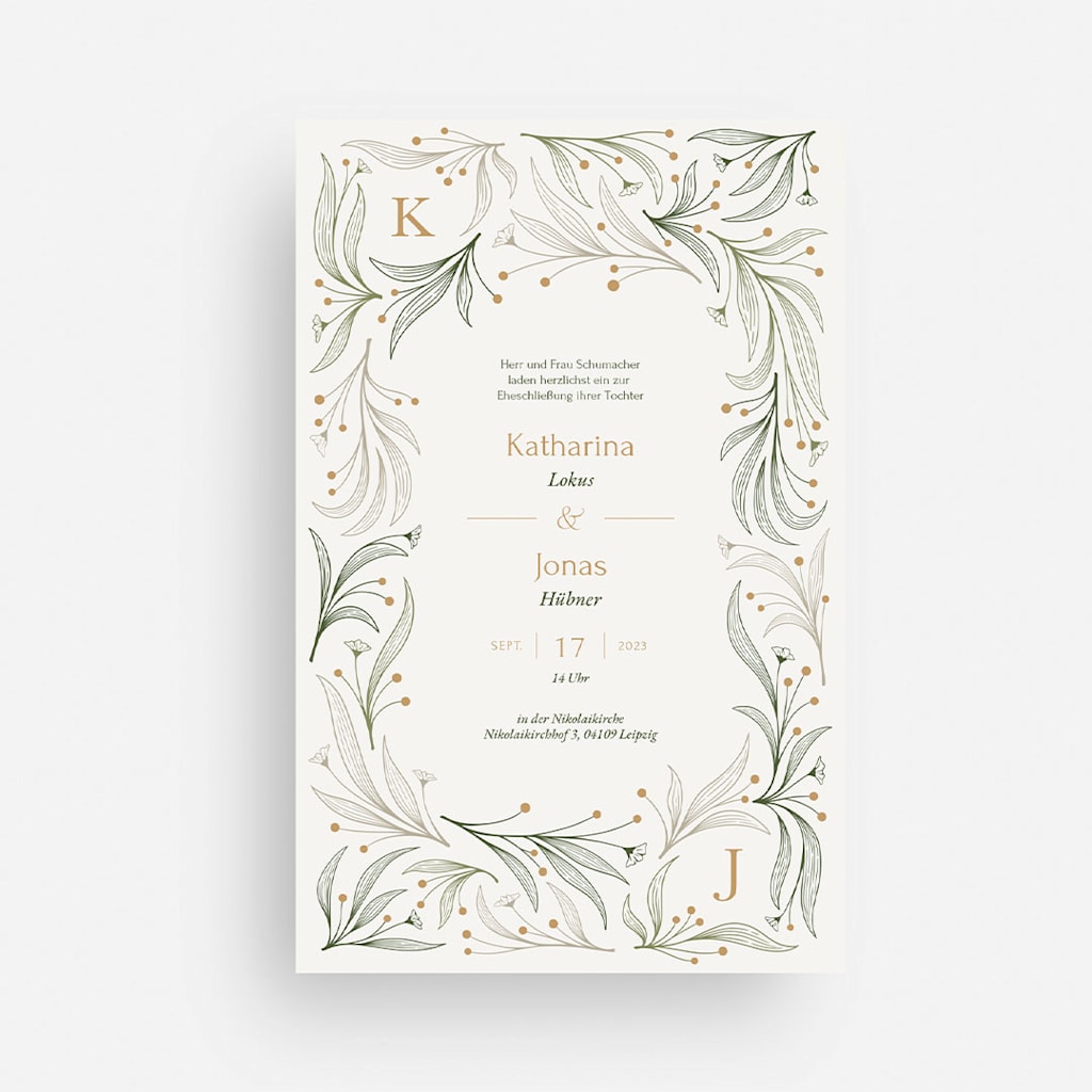 Hochzeitseinladung klassisch

