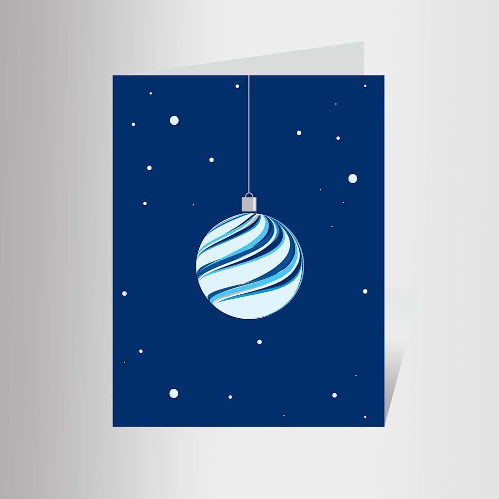 Custom holiday cards: simple and elegant christmas card