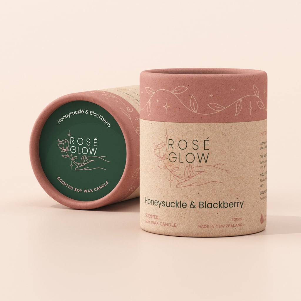 Feines serifenloses Schriftartdesign für eine Kerzenmarke