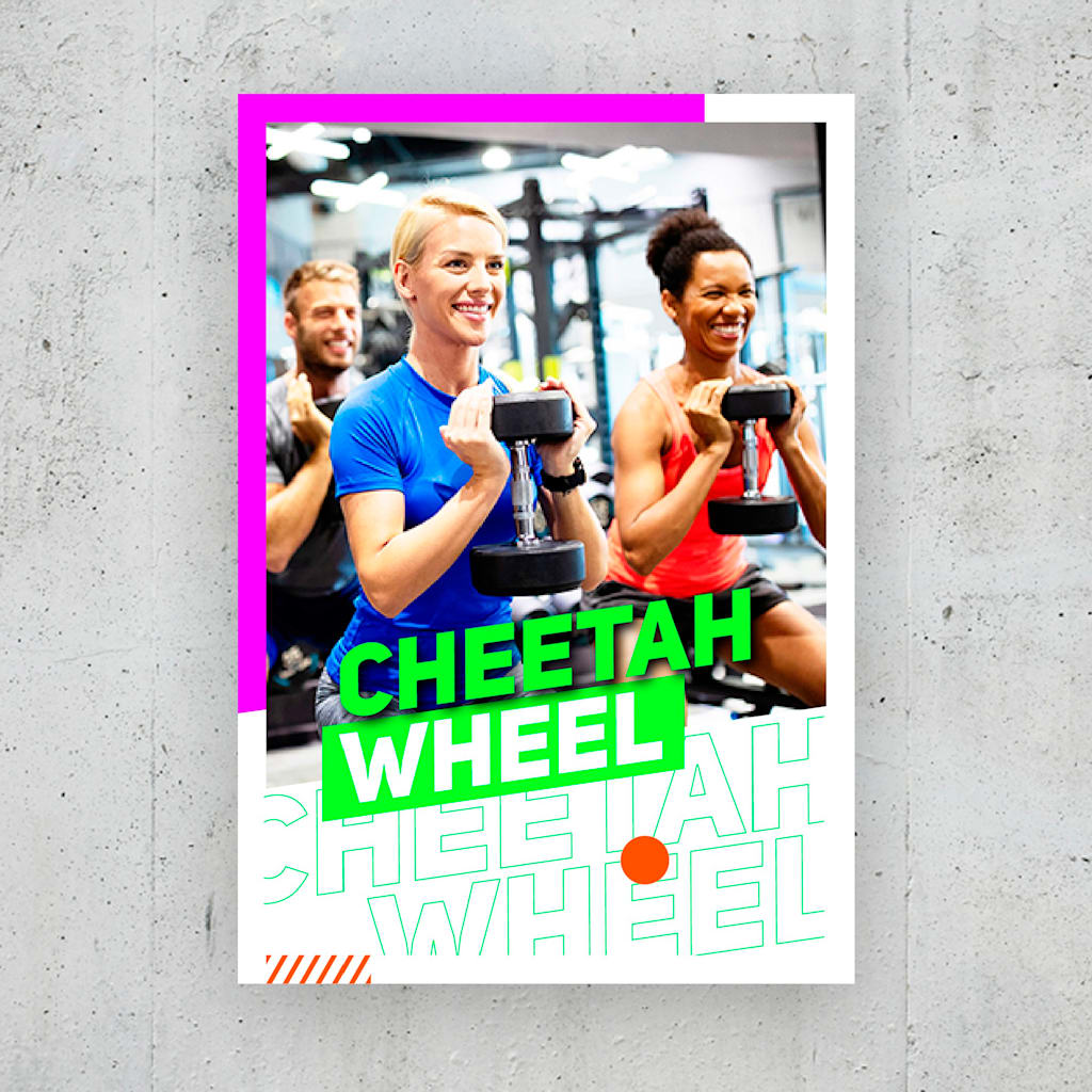 Print poster design for a fitness course