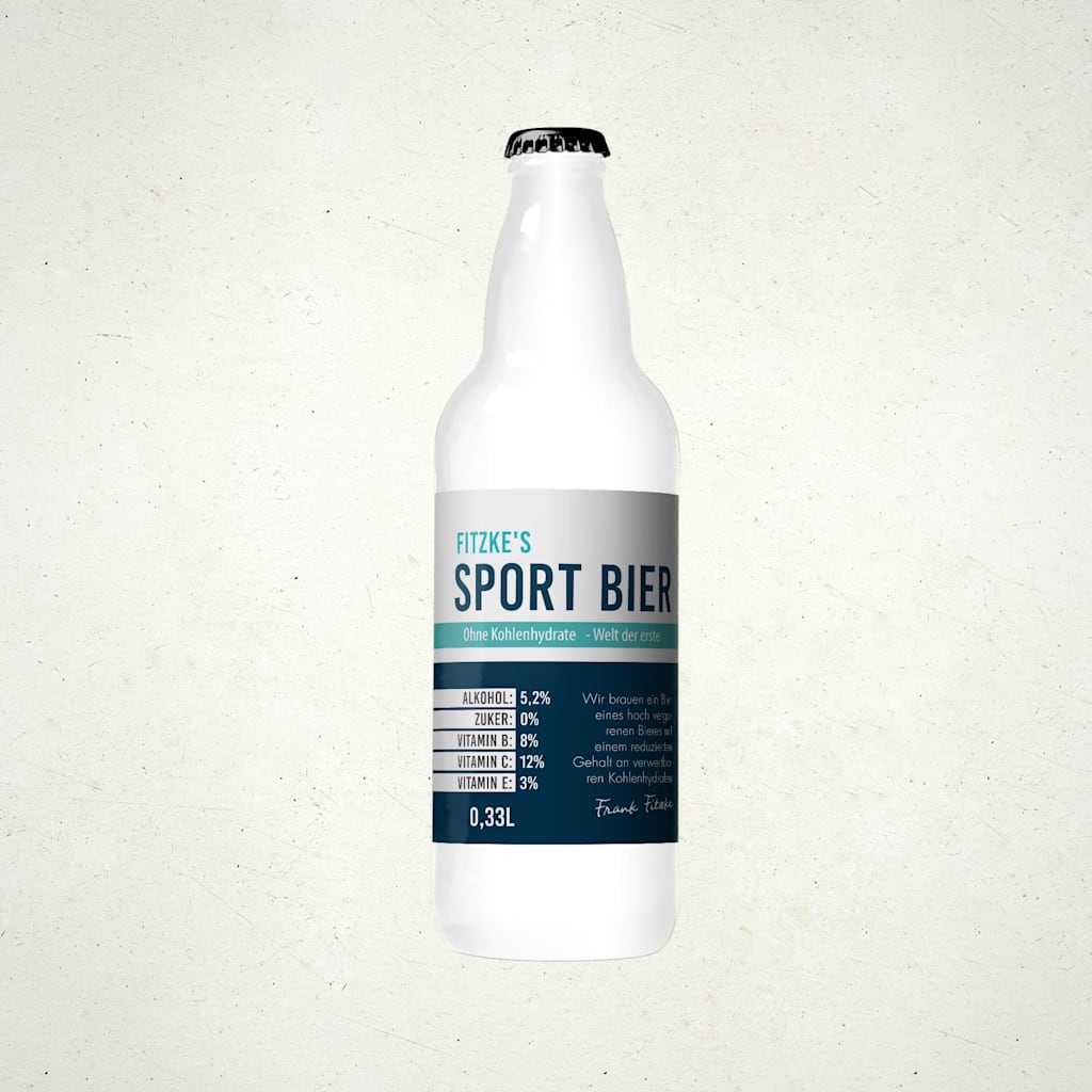 Label design for a sport beer brand