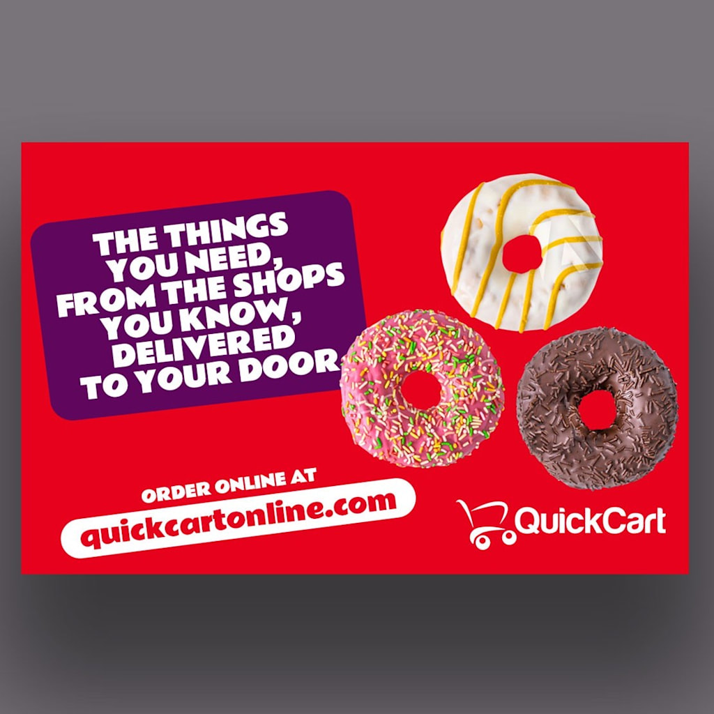 A food delivery service poster