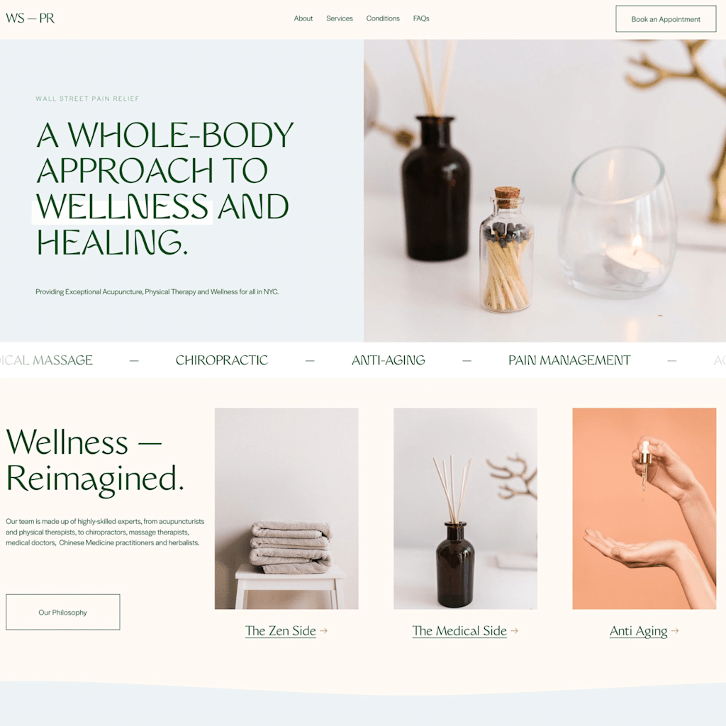 Trendy web design that uses pastel colors